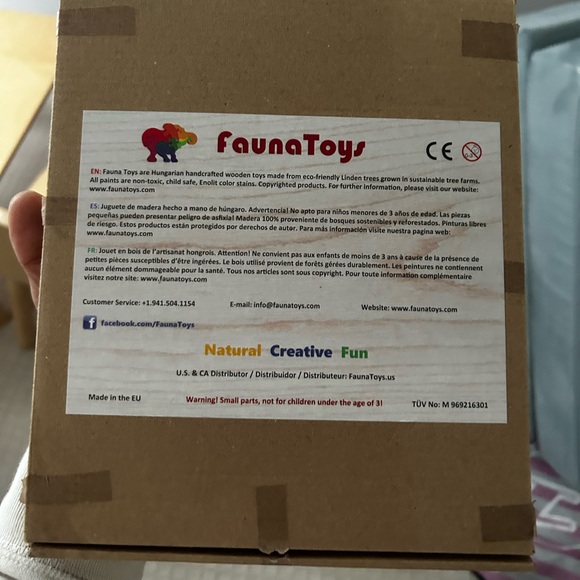 Fauna Toys Elephant Hand Painted Wooden Non Toxic Learning Puzzle Kids Toy 🧩 🐘 - Picture 5 of 5